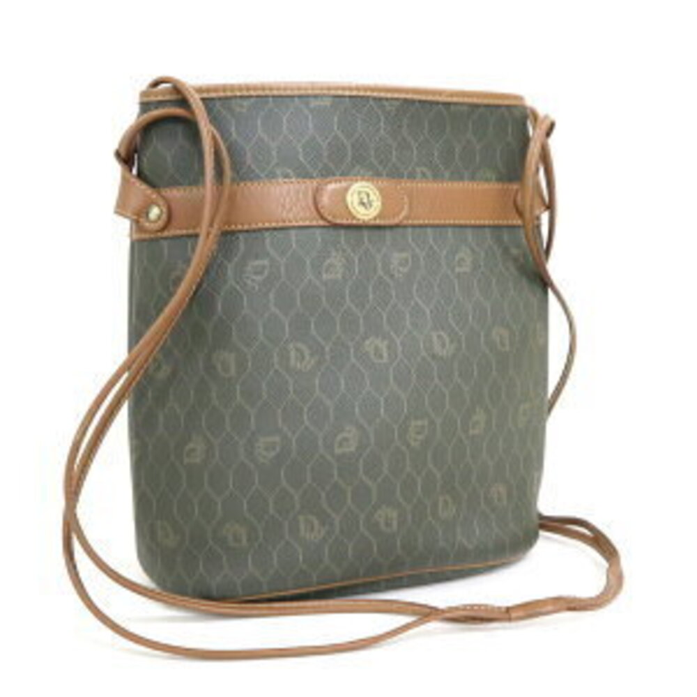 Dior Shoulder Bag Honeycomb Leather Khaki Green